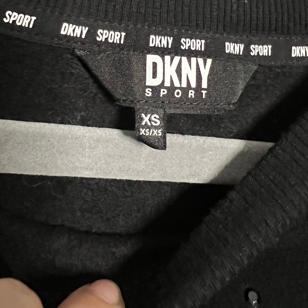 DKNY Sport Black Rhinestone Crewneck Sweatshirt XS - Picture 7 of 12